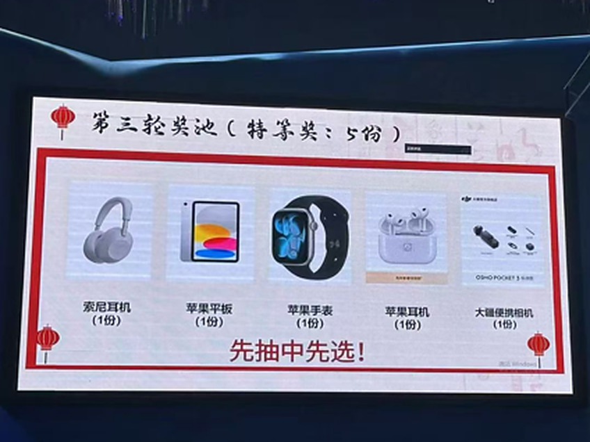 2025 年年会抽奖环节的奖池